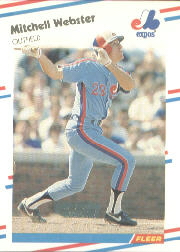 1988 Fleer Baseball Cards      199     Mitch Webster